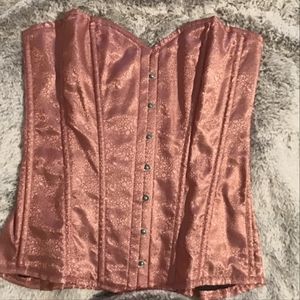 Lavish Dusty Rose Brocade Corset